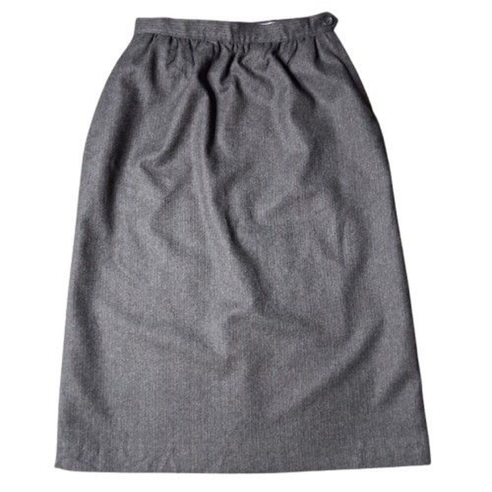 Vintage Peabody House 100% Wool Pencil Skirt Gray Tweed Lined Sz 7/8
